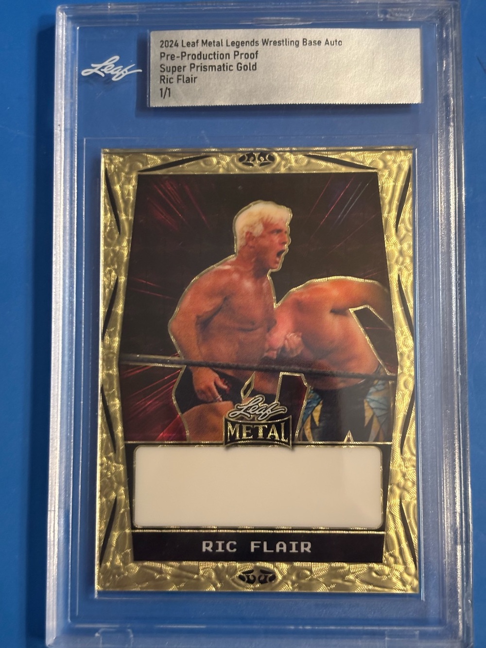 Ric Flair 1 of 1 Leaf Metal Trading Card 

THE LEGEND!!!!!

1 of 1 Card SLABBED!
